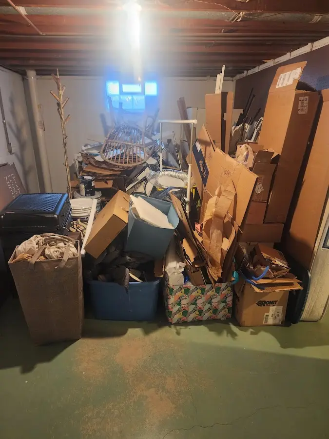 Roll-off dumpster container at job site for Roll Off Dumpster Rental in Redding